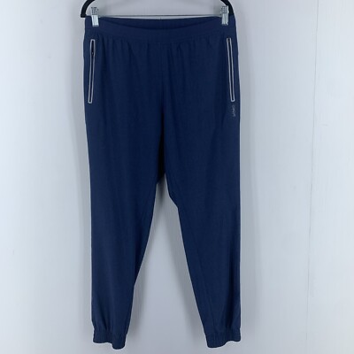 Skora Mens Medium Qwick Dry Pants Joggers Athletic Workout Blue Preppy Lounge