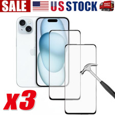 Tempered Glass Screen Protector For iPhone 16 15 14 13 12 11 Pro Max X XS XR lot