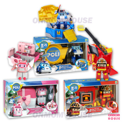 Robocar Poli Deluxe Transforming Carring Case 3 Styles Korea Animation Toy 2024