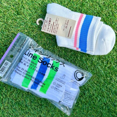 Konbini Original Line Socks Family Mart & Lawson Conveniences in Japan Set of 6 - Picture 2 of 11