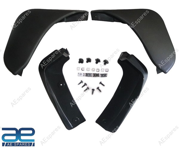 SchmutzfäNger-Set 4 Maruti Suzuki Celerio Gec Schwarz PVC Lackiert Waschbar-image