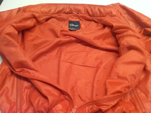 Vintage Nylon Jacket Red Karate Kid Full Zipper Hood Windbreaker Biking Cycling - Picture 19 of 24