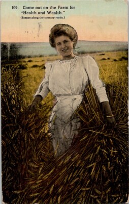 Come Out On The Farm for Health & Wealth Vintage Postcard Spc19