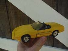 1/24 Vintage Majorette 1987 Chevy Corvette Pace Car Convertible CHROME RIMS