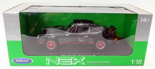 Welly 1/18 Scale Diecast - 18044W 1973 Porsche 911 Carrera RS Black / Red - Picture 5 of 5