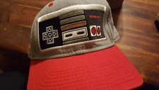 Nintendo GAME CONTROLLER Novelty Gray Snapback Baseball Hat Cap One Size