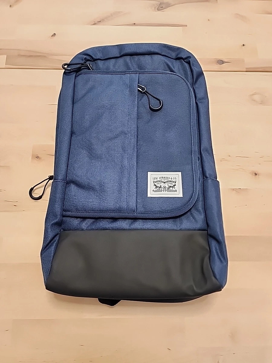 Levi s Mens Transit Backpack Padded Laptop Sleeve Dark Blue