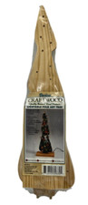 Vintage Wood Carved Lightable Folk Art Christmas Tree Paintable 12 Inches 9178-4