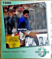 Bhutan 1991 - World Cup Soccer Italy - Souvenir Stamp Sheet - Scott #1045 - MNH