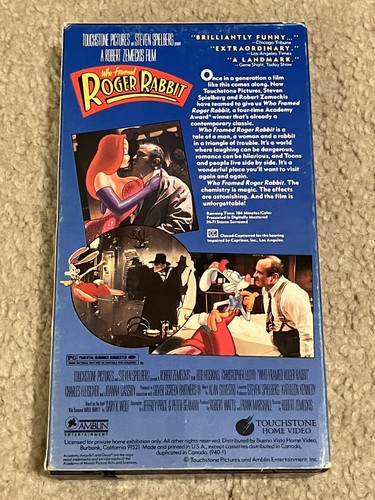 Who Framed Roger Rabbit (VHS, 1997) 90's Comedy Robert Zemeckis Vintage - Picture 3 of 11