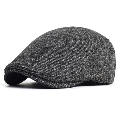 Coppola Herren Mütze Schirmmütze Vintage Retro Herbst Winter Schwarz