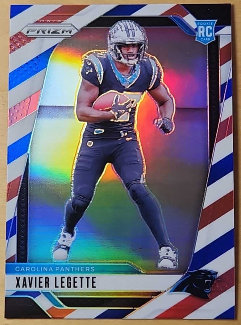 2024 Panini Prizm Xavier Legette #398 Red White Blue Prizm Carolina Panthers RC