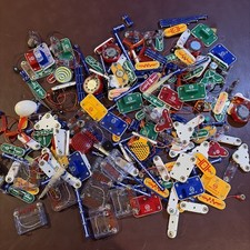 Big Lot Of Elenco Snap Circuits Parts Over 100 Pieces With Battery Holders Fans