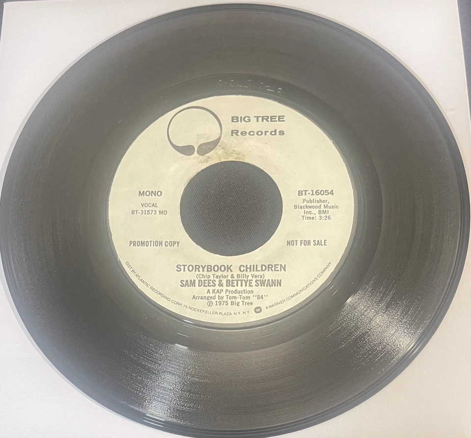 promo SAM DEES & BETTYE SWANN -  STORYBOOK CHILDREN mono & stereo 1975  BT 16054 - Image 2 of 2
