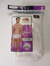 Fruit of the Loom Mens Briefs 2XL 44-46 7 Pair Pack White New in Package