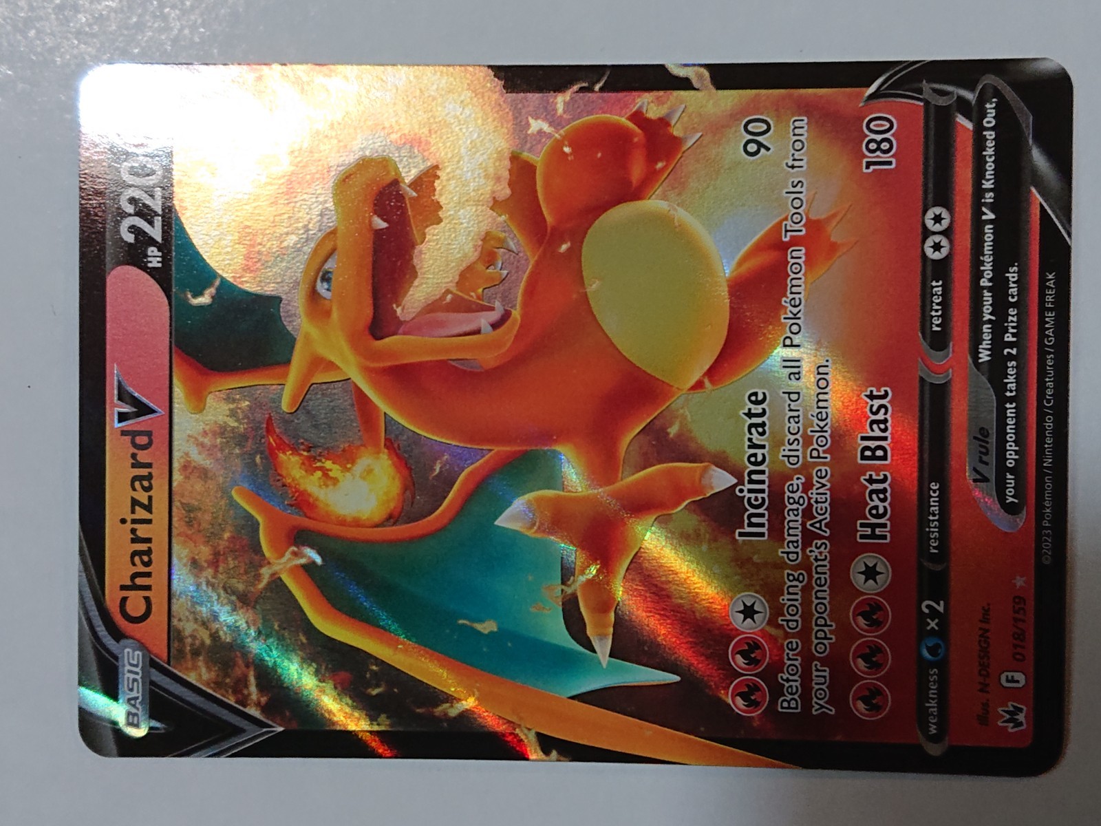 Charizard V 018/159 Crown Zenith NM Ultra Rare Pokemon Card
