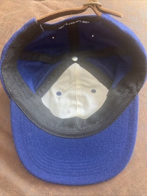 Supreme S Logo Navy Blue 6 Panel Wool Strapback Cap Hat Leather