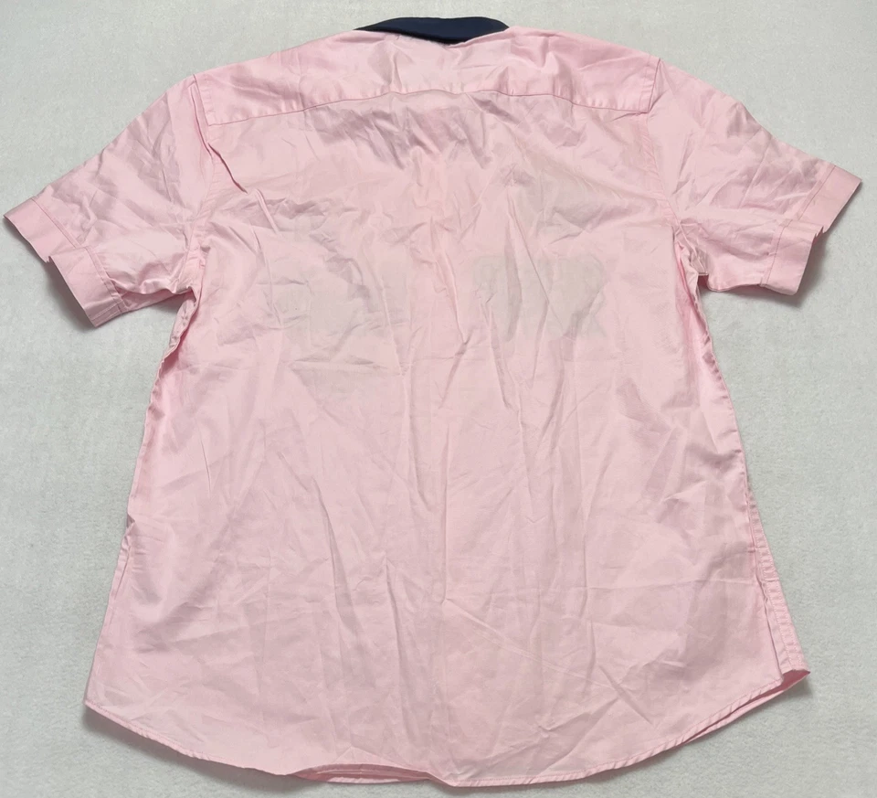 Aeronautica Militare Pink Short Sleeve Button Up Shirt XL (SEE MEASUREMENTS) - Image 4 of 4