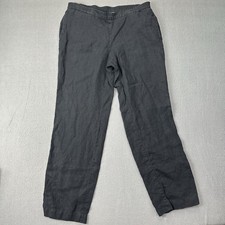 J. Jill Love Linen Women's Size Small Straight Leg Pull On Pants Black Beach