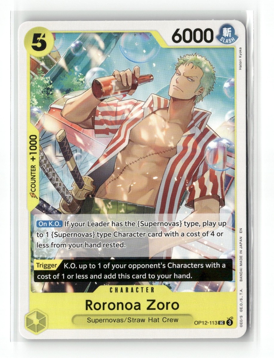 Roronoa Zoro (113) UC Legacy of the Master OP12-113 NM | eBay