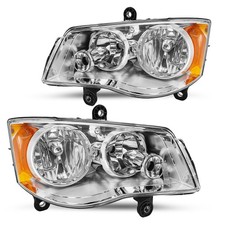 Anti-Fogging Halogen Headlight Assembly Fits for 2011-2020 Dodge Grand Caravan