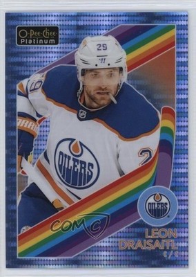 2023-24 O-Pee-Chee Platinum Retro Blue Pulsar 98/100 Leon Draisaitl #R-19 1jz3