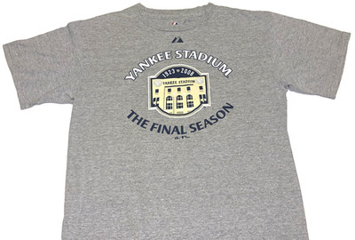 Rare! 2008 New York Yankees Baseball Stadium Final Season T-Shirt Youth Boys XL