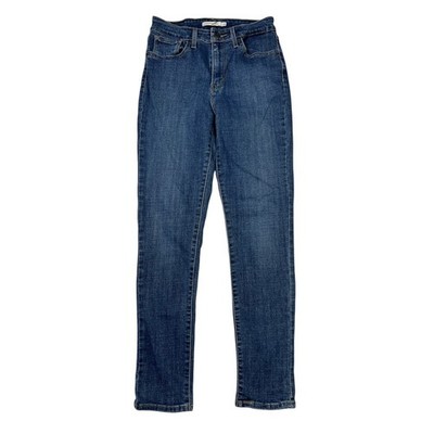 Levi s 721 High Rise Skinny Stretch Denim Jeans Dark Wash Womens 28