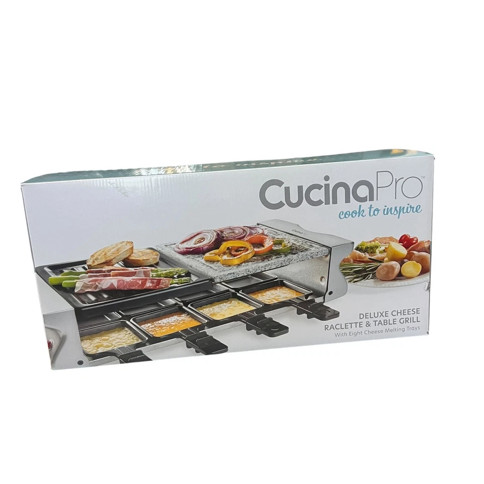 Cucina Pro 豪华奶酪赛车桌烤架 带不粘烧烤架 全新带盒! — 第 4/4 张图片