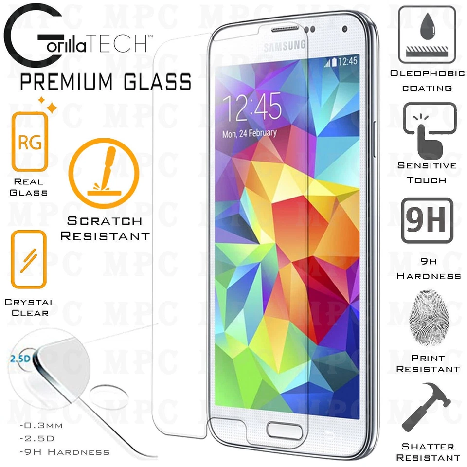 Protector de pantalla de película de vidrio templado Gorilla genuino de GT para Samsung Galaxy A3 Foto 2 de 4