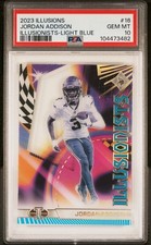 Jordan Addison 2023 Illusions - Illusionists Light Blue RC /299 PSA 10 POP 1