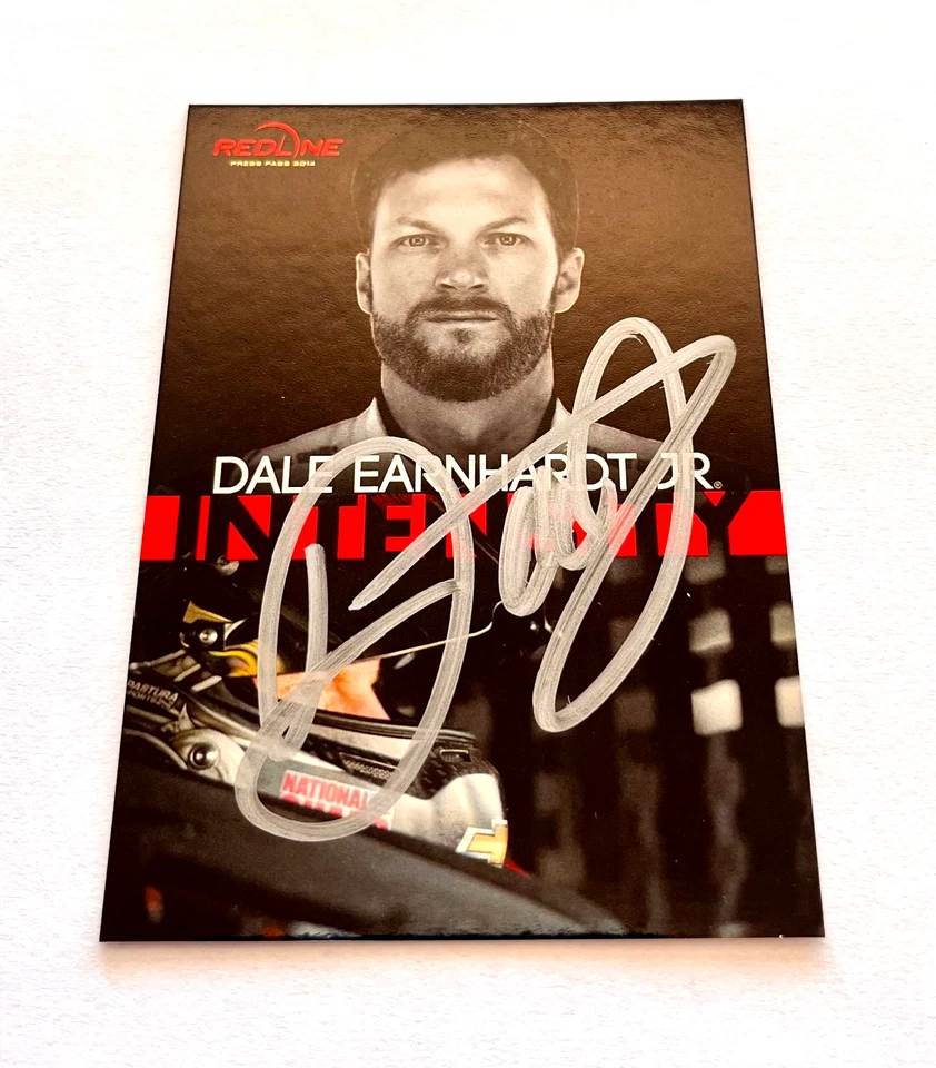 Dale Earnhardt Jr. NASCAR 2014 Press Pass Redline Intensity Autographed Signed - Image 2 of 3