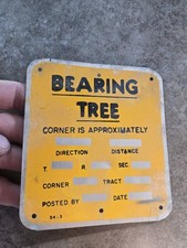 Vintage Bearing Tree Metal Sign Usfs United States Forest Service #4