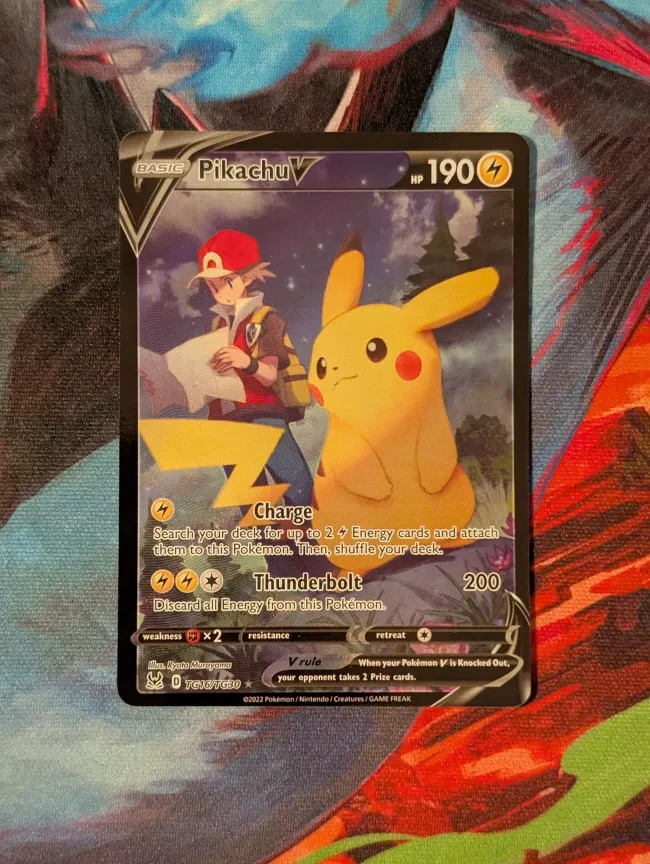 Pikachu V Lost Origin TG16/TG30 Trainer Gallery Ultra Rare NM Pokemon Shipnow