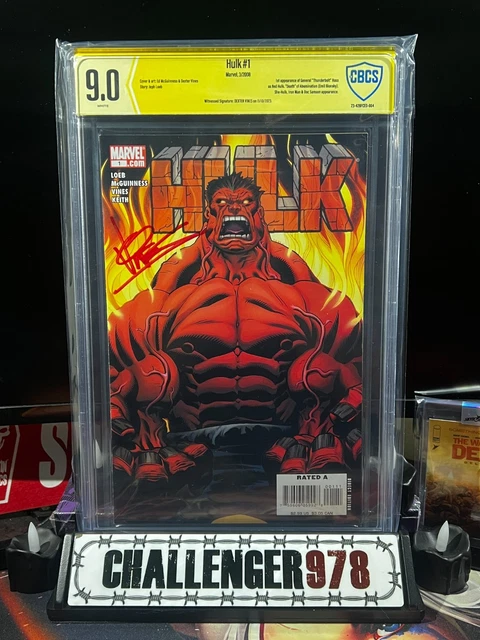 CBCS 9.0 HULK #1 (2008) SIGNED Dexter Vines - RED HULK SLAB