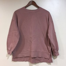 Old Navy Boyfriend Tunic Sweatshirt Womens S Taupe Mauve Side Slits Cozy Comfy