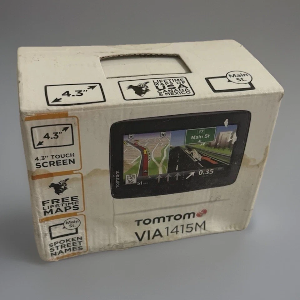 TomTom VIA 1415M- 4.3 Touch Screen GPS Plus Accessories 2015 *Tested Working* - Image 4 of 4