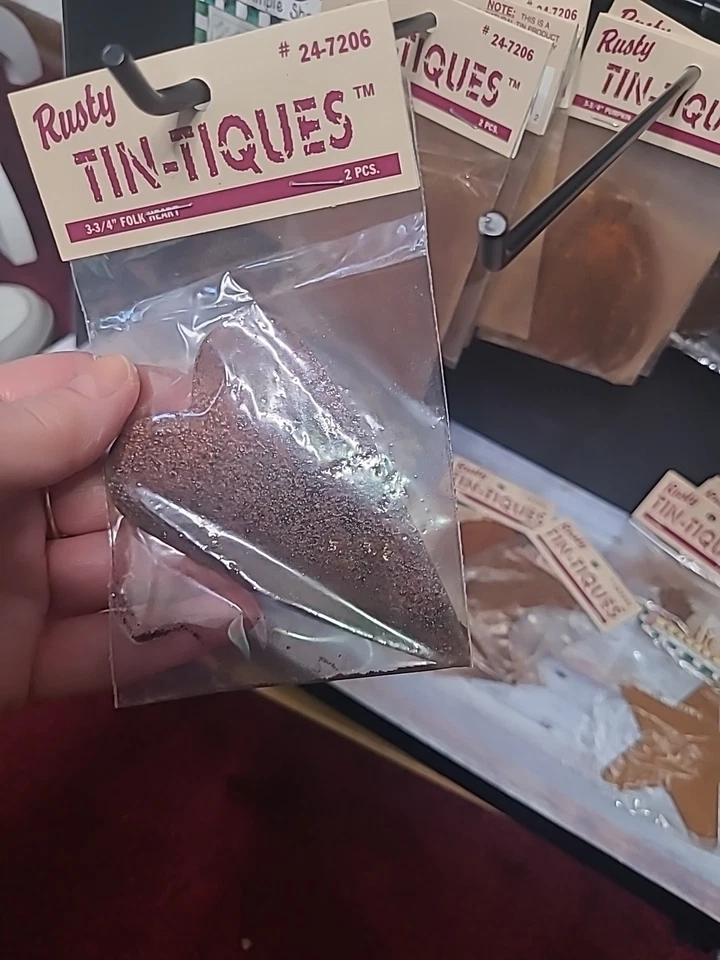 Gran Lote Artesanías Primitivas Óxido Tin-Tiques Copos de Nieve Adornos de Navidad Más Foto 3 de 4