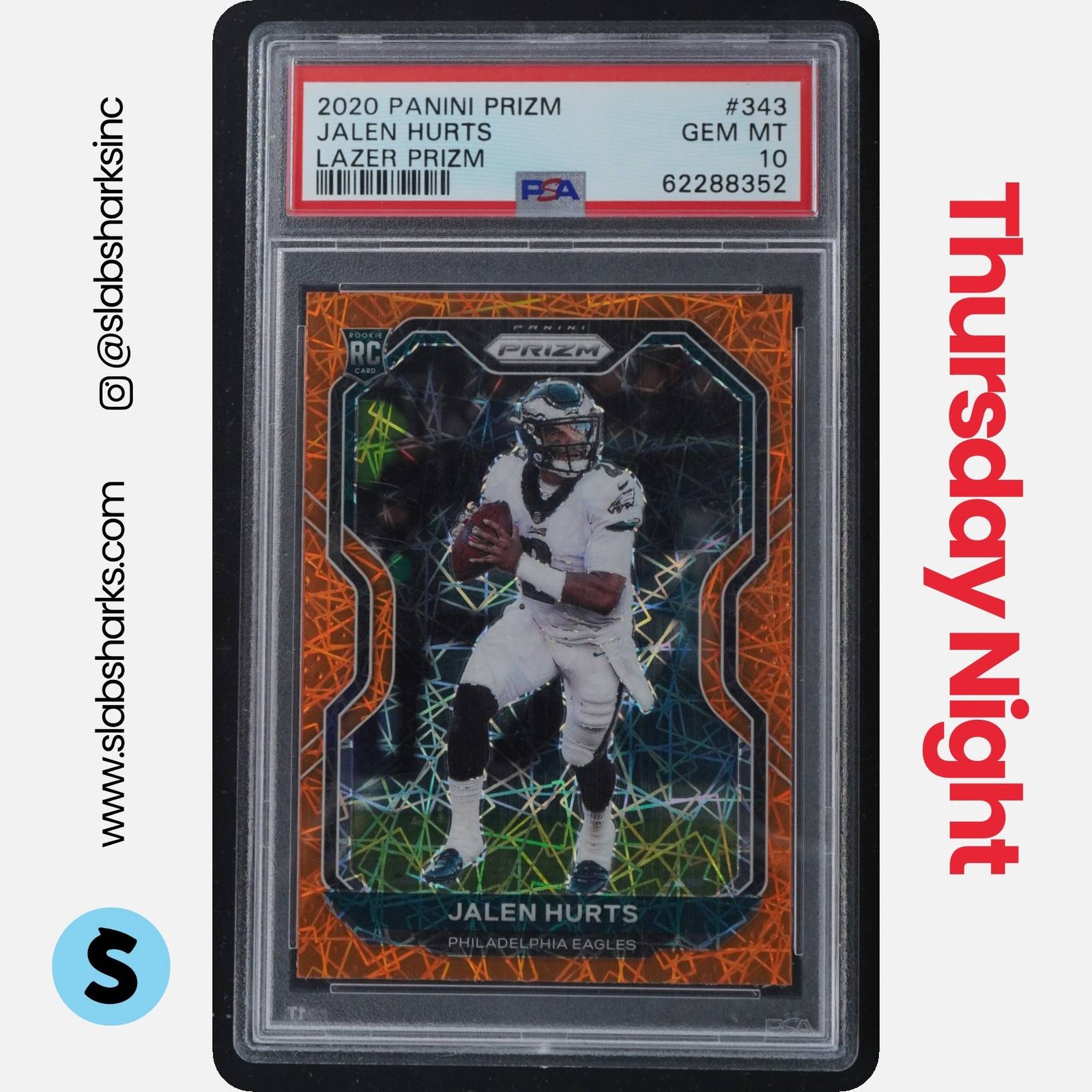 Jalen Hurts Panini Prizm #343 Lazer