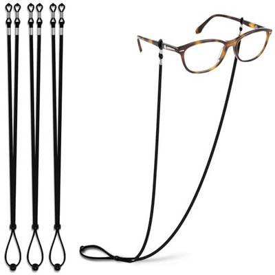 Extra Long Glasses Strap String with Secure Grip for Thick & Thin Arms - 