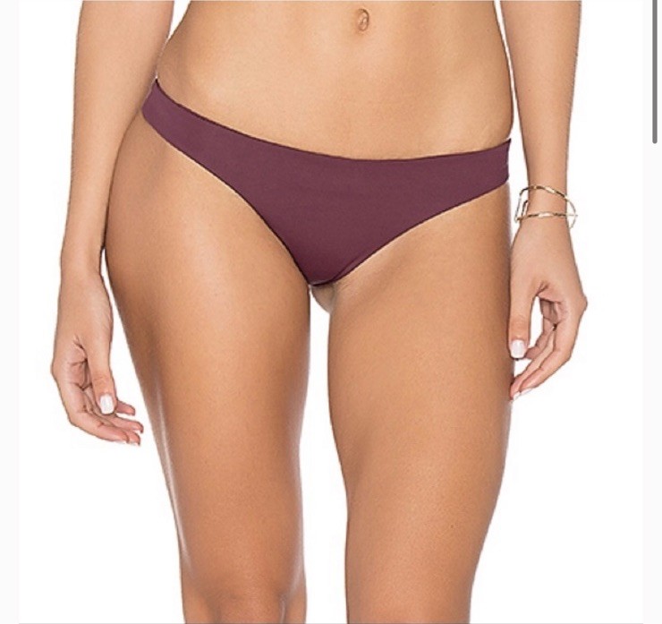 Tavik Ali Mini ribbed swim bikini Bottom Merlot XS