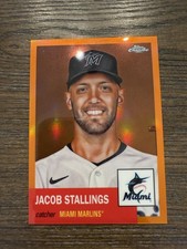 2022 Topps Chrome Platinum Anniversary #92 Jacob Stallings Orange Refractor #/25