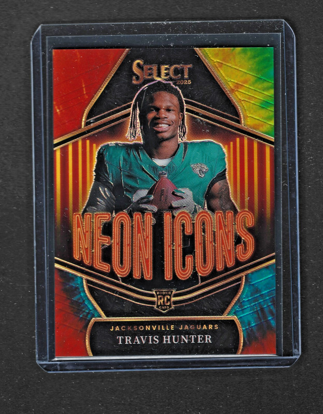 2025 Panini Select Neon Icons Tie-dye Travis Hunter 16/25 Rookie Card