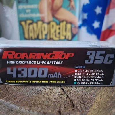 RoaringTop LiPo Battery Pack 35C 4300mAh 6S 22.2V with EC5 Plug