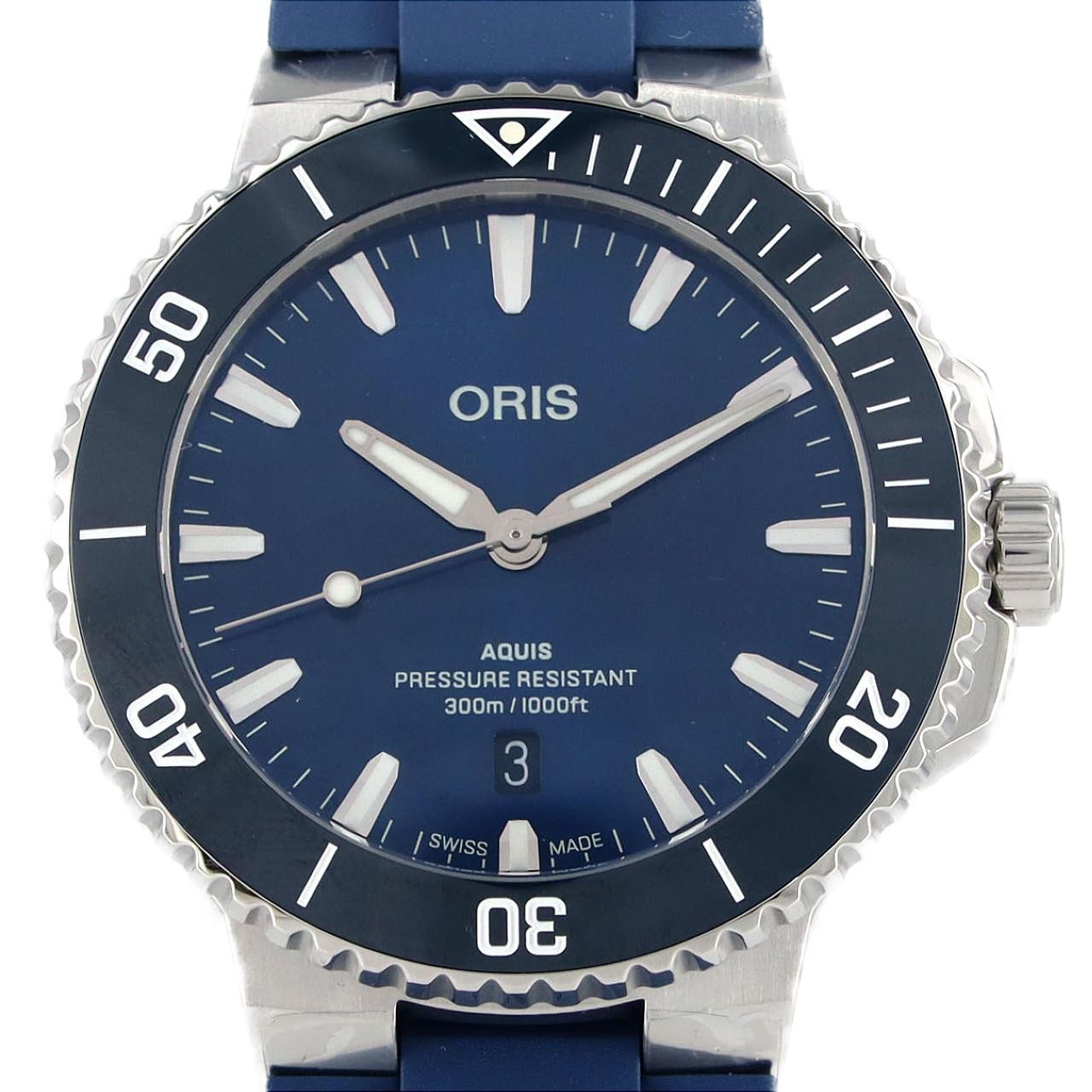 Oris Aquis Date Automatic Dive Watch 41.5mm Stainless Steel 733 7789 4135-07 Y0628