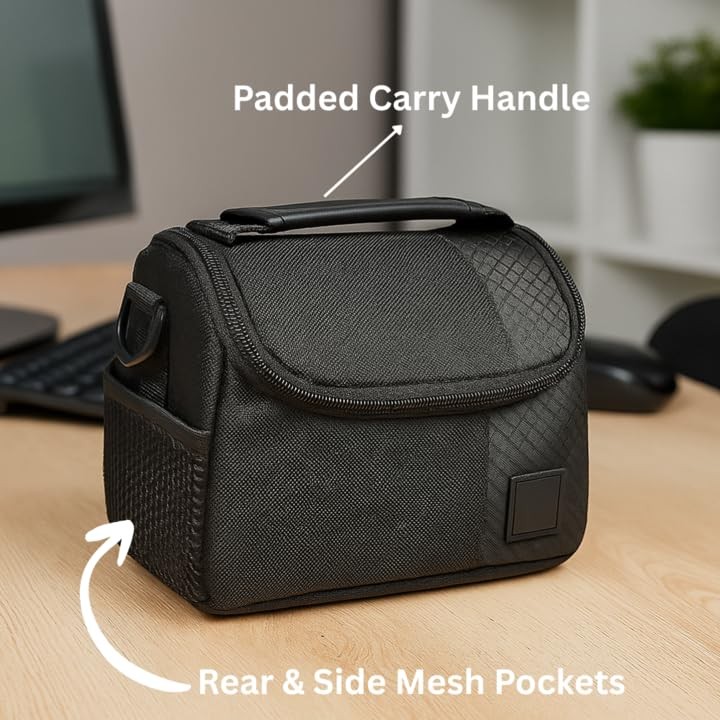 Small Padded Camera Bag with Shoulder Strap &ndash; Compact DSLR Camera Case