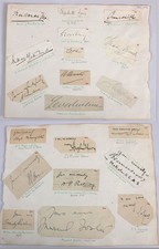 20 Antique 19thC British Royalty Signatures, Elizabeth Lyon, Queen Elizabeth NR