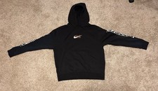 Nike Hombres Sudadera Mediana Negra Sudadera con Capucha Logo Swoosh Club America Bordada