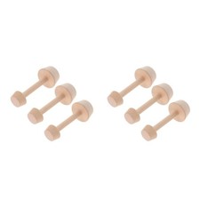 Wooden Baking Tool Double Sided Dough Tamper Press Beige for Mini Cheesecakes