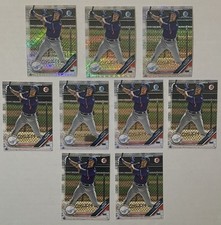 (9) Gavin Lux 2019 Bowman Prospects Card Lot: Paper + Chrome Mega Box Refractor